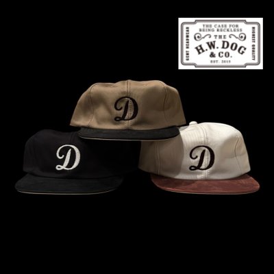 画像1: THE H.W.DOG&CO TOW TONE CAP   　BLACK　IVORY/BROWN　　BEIGE/BLACK