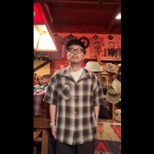 他の写真1: CUSHMAN クッシュマン　RAYON OMBRE CHECK SHIRT    BLACK/GRAY
