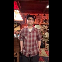 他の写真1: CUSHMAN クッシュマン　RAYON OMBRE CHECK SHIRT    WINE/GRAY