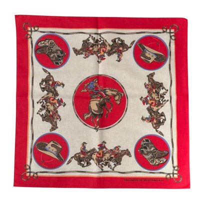 画像1: BANDANNAS  バンダナ　MADE IN U.S.A.　　COW BOY