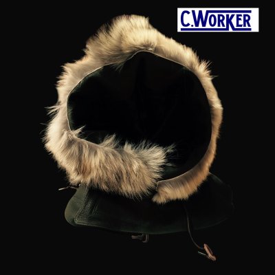 画像2: FINE CREEK  C-WORKS　Lur  Deer ルル　鹿革　OLIVE　　フード