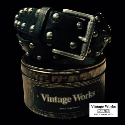 画像1: VintageWorks ヴィンテージワークス　ＢＥＬＴ　スタッズベルト　INK BLUE