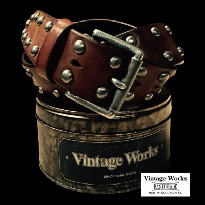 画像1: VintageWorks ヴィンテージワークス　ＢＥＬＴ　スタッズベルト　KHAKI