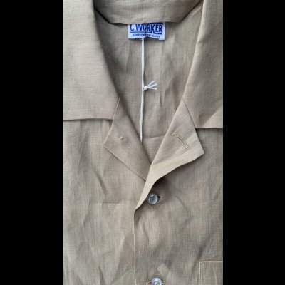 画像5: FINE CREEK  C- WORKS  Euphrates ユーフラテス　リネンキューバシャツ　BEIGEベージュ