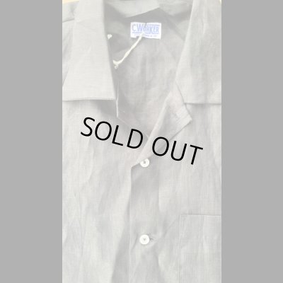 画像3: FINE CREEK  C- WORKS  Euphrates ユーフラテス　リネンキューバシャツ　ＢＬＡＣＫ　ブラック