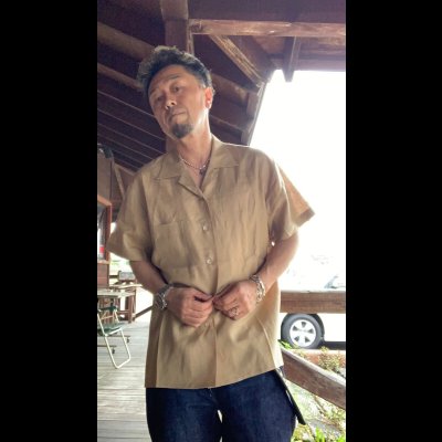 画像6: FINE CREEK  C- WORKS  Euphrates ユーフラテス　リネンキューバシャツ　BEIGEベージュ