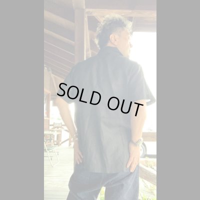 画像7: FINE CREEK  C- WORKS  Euphrates ユーフラテス　リネンキューバシャツ　ＢＬＡＣＫ　ブラック