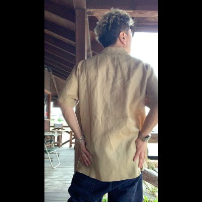 画像7: FINE CREEK  C- WORKS  Euphrates ユーフラテス　リネンキューバシャツ　BEIGEベージュ