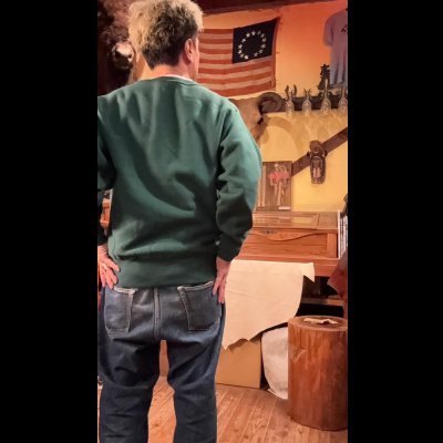 画像18: FINE CREEK  C- WORKS  Pro　プロ　　ヴィンテージ加工スウェット　GREEN　BLUE　RED