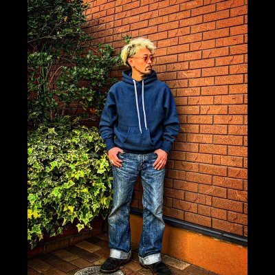 画像23: FINE CREEK  C- WORKS  Cess セス　　ヴィンテージ加工フードスウェット　GREEN　BLUE　RED