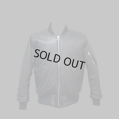 画像3: FINE CREEK  C-WORKS LEA  DEER  鹿革 MA-1　　BLACK