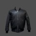 画像2: FINE CREEK  C-WORKS LEA  DEER  鹿革 MA-1　　BLACK (2)