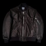 FINE CREEK  C-WORKS LEA  DEER  鹿革 MA-1　　BLACK