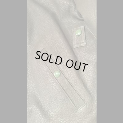 画像6: FINE CREEK  C-WORKS LEA  DEER  鹿革 MA-1　　OLIVE　　SIZE44