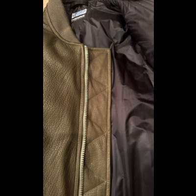 画像9: FINE CREEK  C-WORKS LEA  DEER  鹿革 MA-1  OLIVE