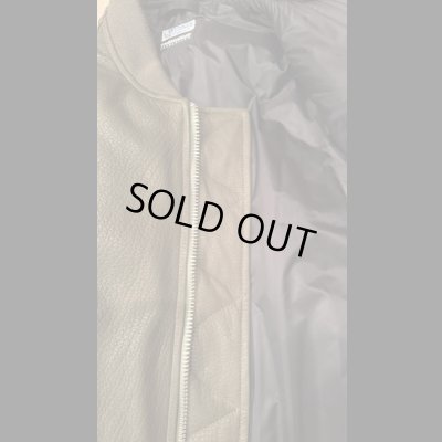 画像7: FINE CREEK  C-WORKS LEA  DEER  鹿革 MA-1　　OLIVE　　SIZE44