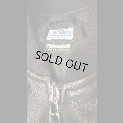 画像10: FINE CREEK  C-WORKS LEA  DEER  鹿革 MA-1　　BLACK