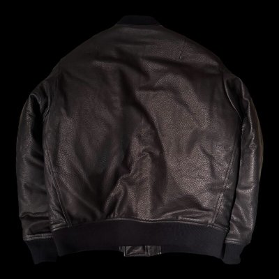 画像4: FINE CREEK  C-WORKS LEA  DEER  鹿革 MA-1　　BLACK