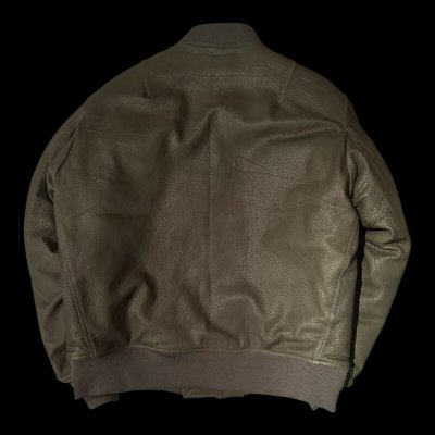 画像5: FINE CREEK  C-WORKS LEA  DEER  鹿革 MA-1  OLIVE