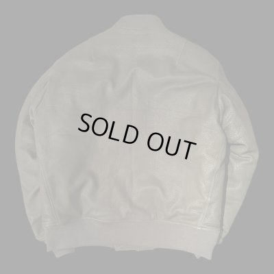 画像3: FINE CREEK  C-WORKS LEA  DEER  鹿革 MA-1　　OLIVE　　SIZE44