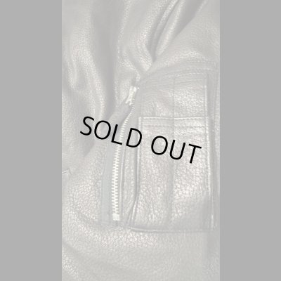 画像6: FINE CREEK  C-WORKS LEA  DEER  鹿革 MA-1　　BLACK