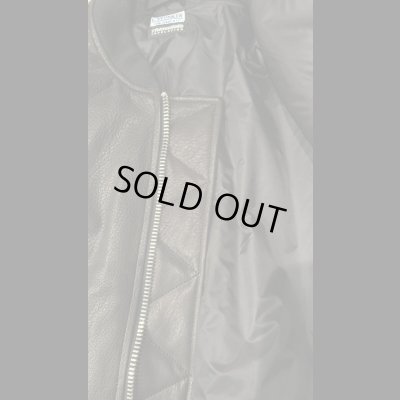 画像7: FINE CREEK  C-WORKS LEA  DEER  鹿革 MA-1　　BLACK