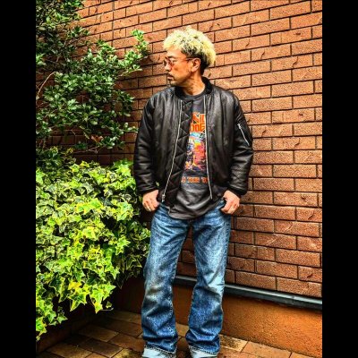 画像13: FINE CREEK  C-WORKS LEA  DEER  鹿革 MA-1　　BLACK