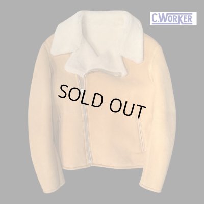 画像2: FINE CREEK  C-WORKS　Dout ダウト　Mouton riders Jacket　　IVORY