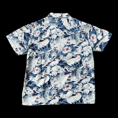 画像2: STUDO D' ARTISAN　 ステュディオ.ダ.ルチザン　45TH ANNIVERSARY インディゴ百豚アロハシャツ