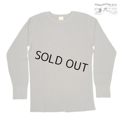 画像1: STUDO D' ARTISAN　 ステュディオ.ダ.ルチザン　HEAVY THERMAL CREW  L/S T-SHIRT  BLUE