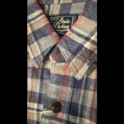 画像3: 　StudioD'artisan ステュディオダルチザン　ヘヴィーウェイトフランネルシャツ　BL