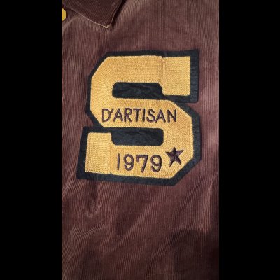 画像2: STUDO D' ARTISAN　 ステュディオ.ダ.ルチザン　コーデュロイ刺繍スタジアムジャケット　BROWN