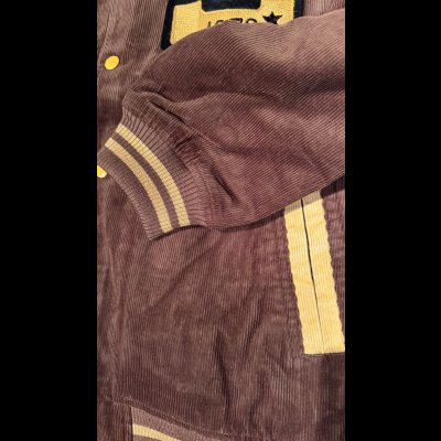 画像4: STUDO D' ARTISAN　 ステュディオ.ダ.ルチザン　コーデュロイ刺繍スタジアムジャケット　BROWN