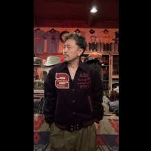 他の写真1: STUDO D' ARTISAN　 ステュディオ.ダ.ルチザン　コーデュロイ刺繍スタジアムジャケット　BLACK