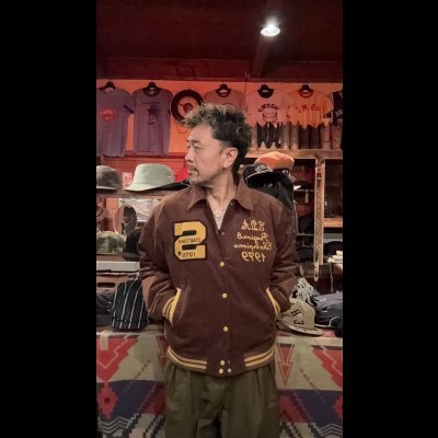 画像7: STUDO D' ARTISAN　 ステュディオ.ダ.ルチザン　コーデュロイ刺繍スタジアムジャケット　BROWN