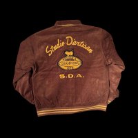 STUDO D' ARTISAN　 ステュディオ.ダ.ルチザン　コーデュロイ刺繍スタジアムジャケット　BROWN