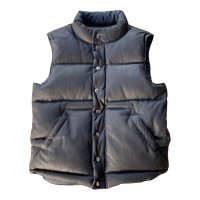 FINE CREEK&CO ファインクリーク・アンド・コーLaw  レザーダウンベストＢＬＡＣＫ