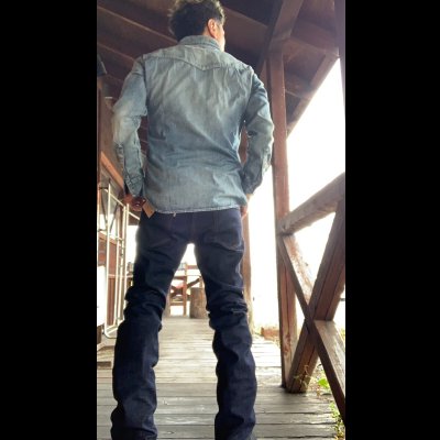 画像10: NAKED SUN     ネイキッドサン　ウエスタンシャツ　8oz MILITARY DENIM　　INDIGO  USED WASH