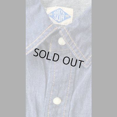 画像3: NAKED SUN     ネイキッドサン　ウエスタンシャツ　8oz MILITARY DENIM　　INDIGO  OW