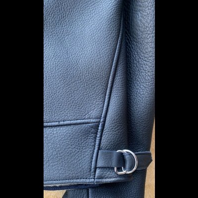 画像9: FINE CREEK&CO ファインクリーク・アンド・コー  Ale JacketDeer エールジャケット鹿革　コサックジャケット　BLACK　　size４４