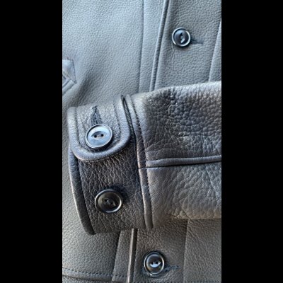 画像6: FINE CREEK&CO ファインクリーク・アンド・コー  Ale JacketDeer エールジャケット鹿革　コサックジャケット　BLACK　　size４４