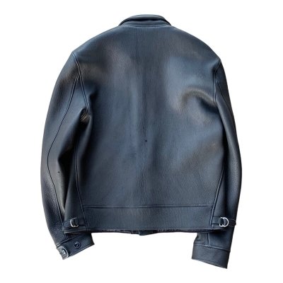 画像2: FINE CREEK&CO ファインクリーク・アンド・コー  Ale JacketDeer エールジャケット鹿革　コサックジャケット　BLACK　　size４４