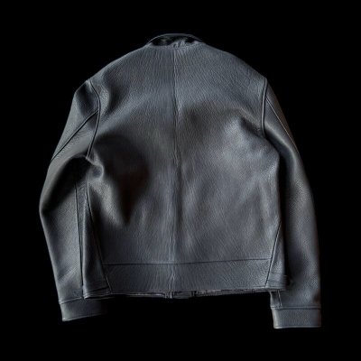 画像2: FINE CREEK&CO ファインクリーク・アンド・コー  Joseph JacketDeer ジョセフジャケット鹿革　コサックジャケット　BLACK