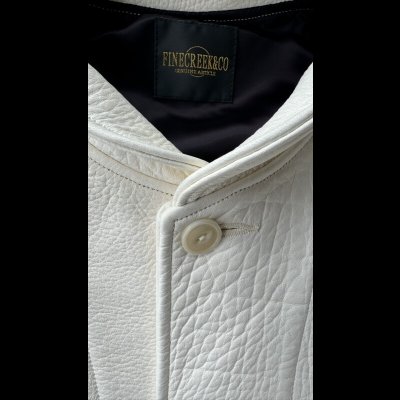 画像4: FINE CREEK&CO ファインクリーク・アンド・コー  Joseph JacketDeer ジョセフジャケット鹿革　コサックジャケット　ホワイト