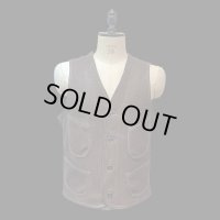 FINE CREEK&CO ファインクリーク・アンド・コー  　Jefferson　Deer　ジェファーソン鹿革　レザーベスト　BROWN