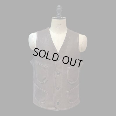 画像1: FINE CREEK&CO ファインクリーク・アンド・コー  　Jefferson　Deer　ジェファーソン鹿革　レザーベスト　BROWN