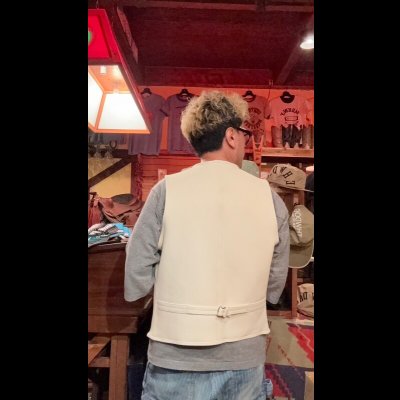 画像9: FINE CREEK&CO ファインクリーク・アンド・コー   Jefferson Deer ジェファーソン鹿革 レザーベスト WHITE