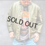 FINE CREEK  C-WORKS LEA  DEER  鹿革 MA-1　　OLIVE　　size４４