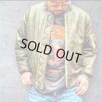 FINE CREEK  C-WORKS LEA  DEER  鹿革 MA-1　　OLIVE　　size４４