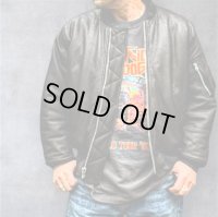 FINE CREEK  C-WORKS LEA  DEER  鹿革 MA-1　　BLACK